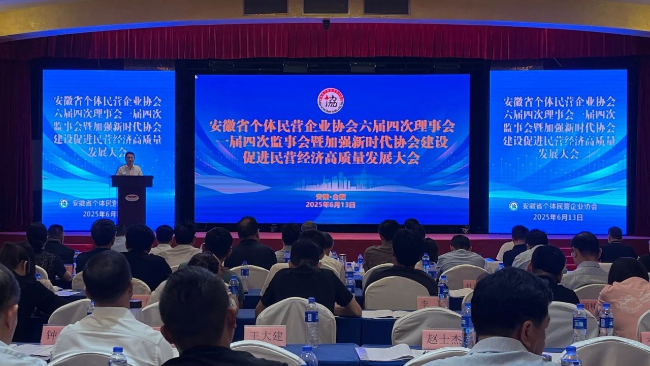 安徽省个体民营企业协会六界四次理事会召开，，省个协副会长单位尊龙时凯智能科技集团董事长高逢满应邀出席会议